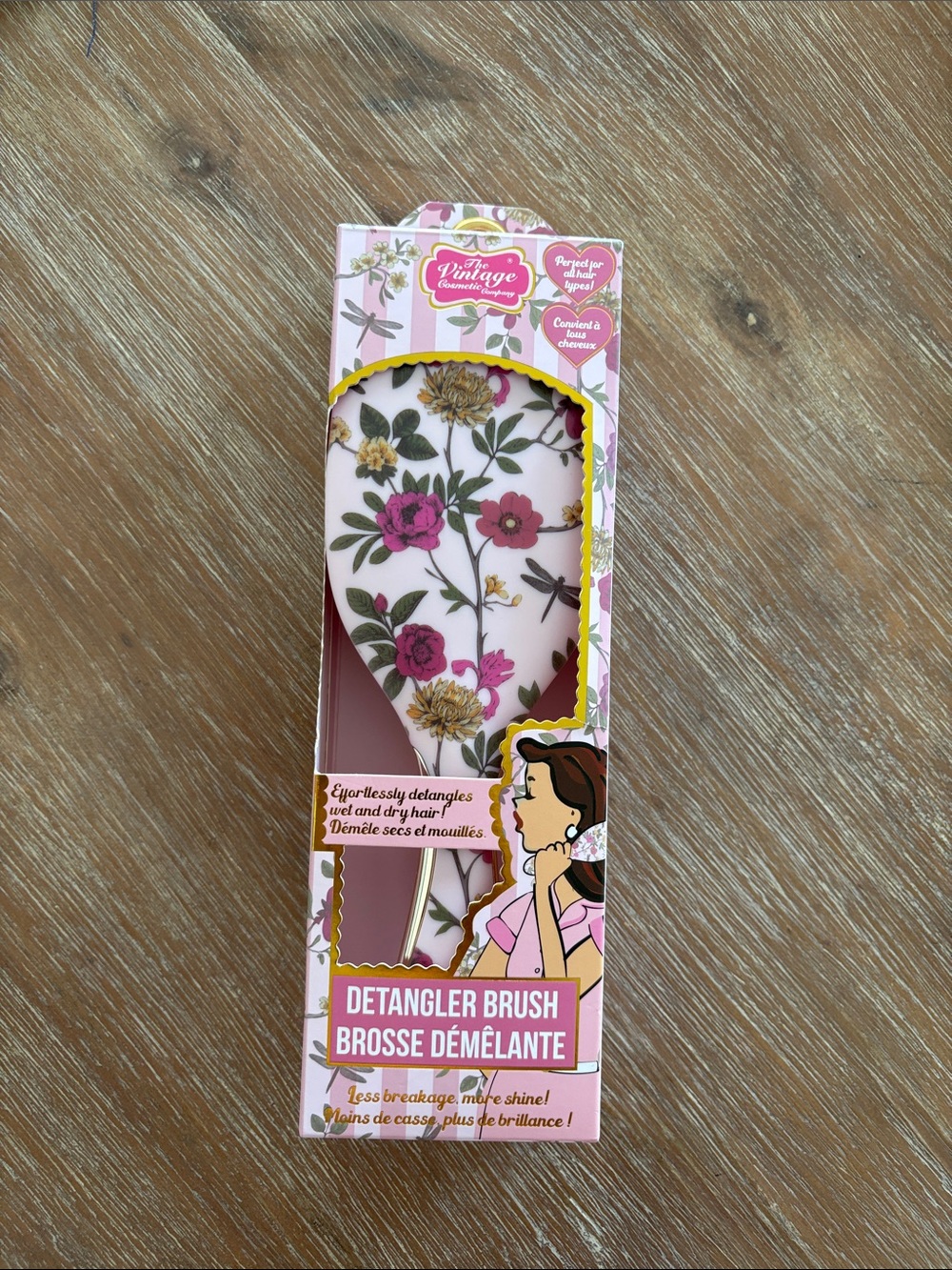 New Sealed The Vintage Floral Detangler Brush - Pink Floral